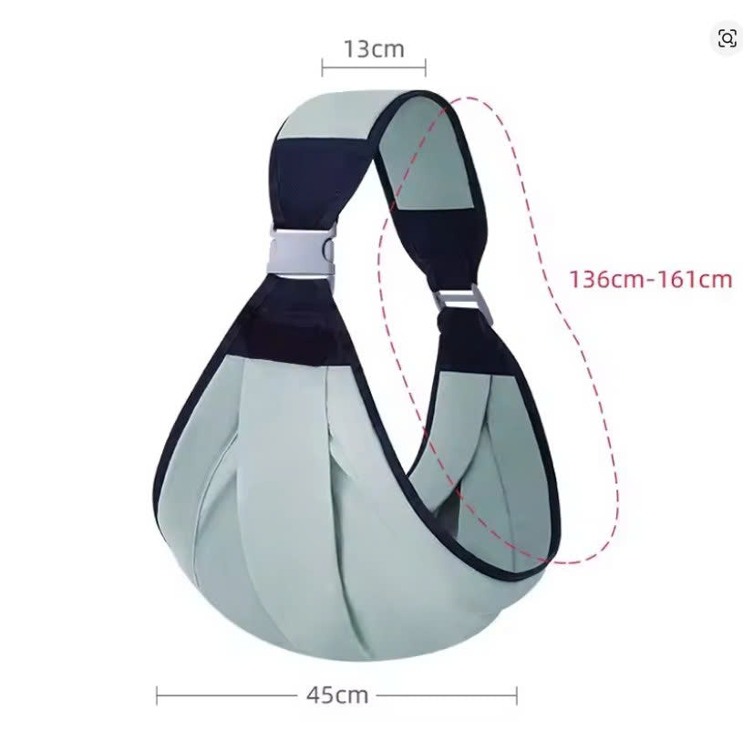 Green 1 Pcs Baby Sling Ergonomic Safe And Secure M Position Comfortable Babywearing Carrier
